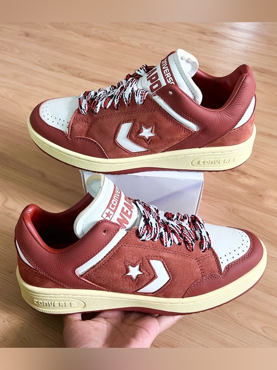 Converse Other - Converse Weapon OX Paris Men’s Walking Shoes Size 9.0 Ritual Red White Sneakers